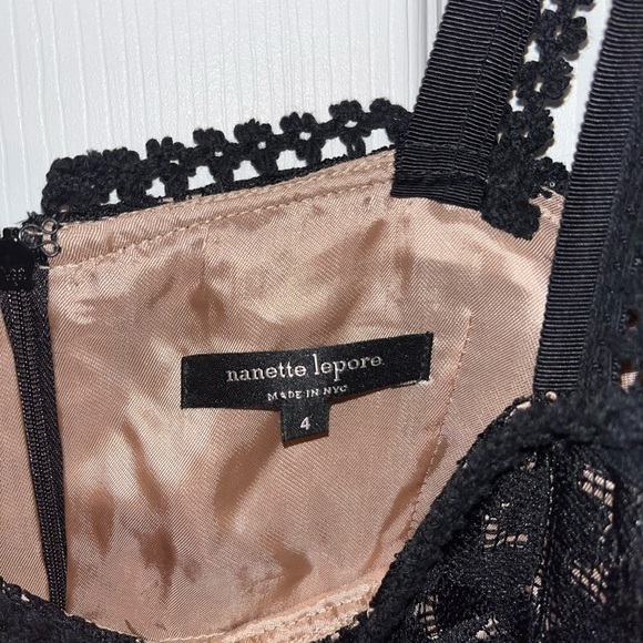 Nanette Lepore Black Lace Bralette Size 4 - Picture 3 of 6